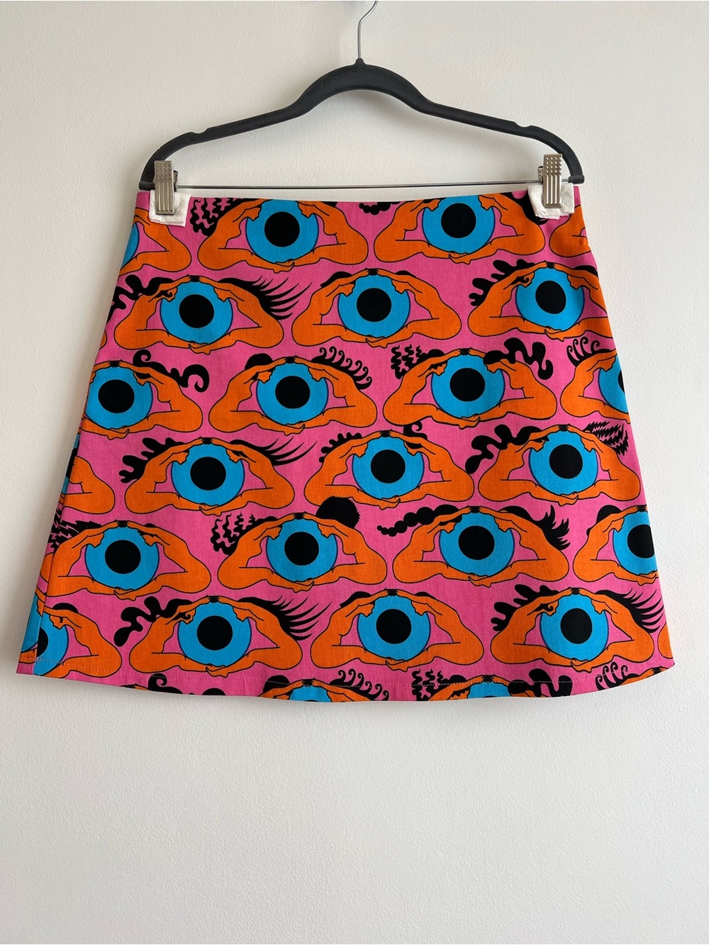 Nooworks Twill Mini Skirt in Psychedelic Eye - Picture 3 of 10